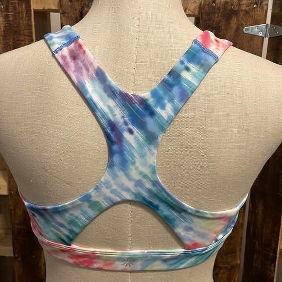Athleta Ultimate Love Proudly Bra activewear rainbow padded intimate size small - Picture 7 of 7